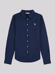 U.S. Polo Assn. Womens Pink 100% Cotton Classic Fit Oxford Shirt - Bild 6 von 9