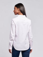 U.S. Polo Assn. Pink Womens Classic Fit 100% Cotton Stripe Oxford Shirt - Image 4 of 5