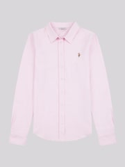U.S. Polo Assn Pink U.S. Polo Assn. Womens Pink 100% Cotton Classic Fit Oxford Shirt - Image 5 of 8