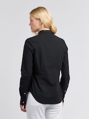 U.S. Polo Assn. Black Womens Classic Fit Poplin 100% Cotton Shirt - Image 4 of 9