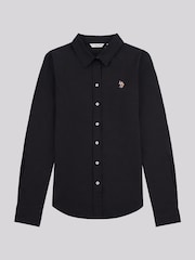 U.S. Polo Assn. Black Womens Classic Fit Poplin 100% Cotton Shirt - Image 6 of 9