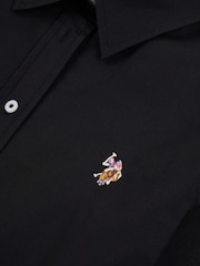 U.S. Polo Assn. Black Womens Classic Fit Poplin 100% Cotton Shirt - Image 8 of 9