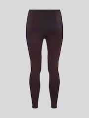 U.S. Polo Assn. Brown Womens Elastic Waistband Leggings - Image 7 of 8