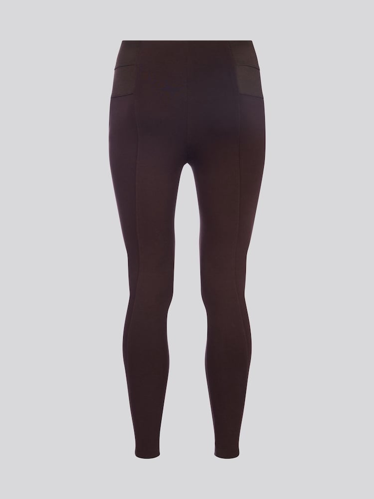 U.S. Polo Assn. Brown Womens Elastic Waistband Leggings - Image 7 of 8