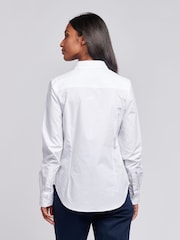 U.S. Polo Assn. White Womens Classic Fit Poplin 100% Cotton Shirt - Image 4 of 4
