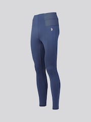 U.S. Polo Assn. Blue Womens Elastic Waistband Leggings - Image 6 of 7