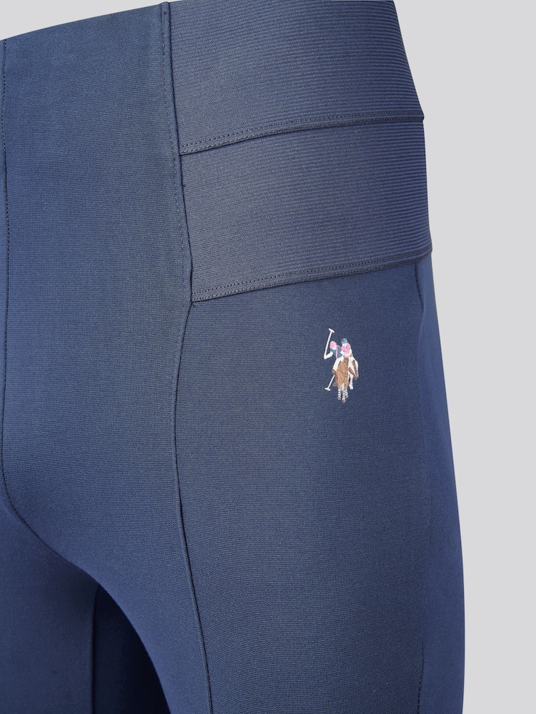 U.S. Polo Assn. Blue Womens Elastic Waistband Leggings - Image 7 of 7