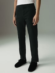 Black Regular Tapered Fit Textured Chino Trousers - Image 1 of 10
