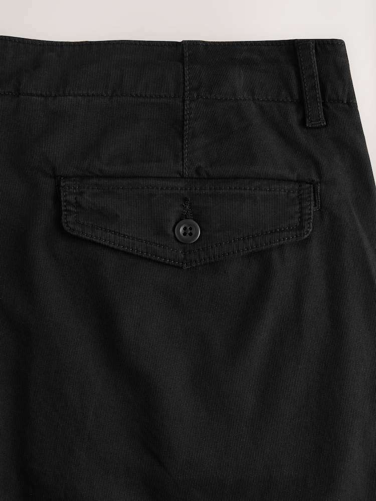 Black Regular Tapered Fit Textured Chino Trousers - Image 10 of 10