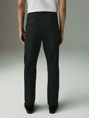 Black Regular Tapered Fit Textured Chino Trousers - Image 3 of 10