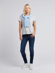 U.S. Polo Assn. Grey Womens Regular Fit V-Neck T-Shirt - Image 3 of 7