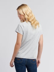 U.S. Polo Assn. Grey Womens Regular Fit V-Neck T-Shirt - Image 4 of 7