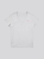 U.S. Polo Assn. Grey Womens Regular Fit V-Neck T-Shirt - Image 5 of 7