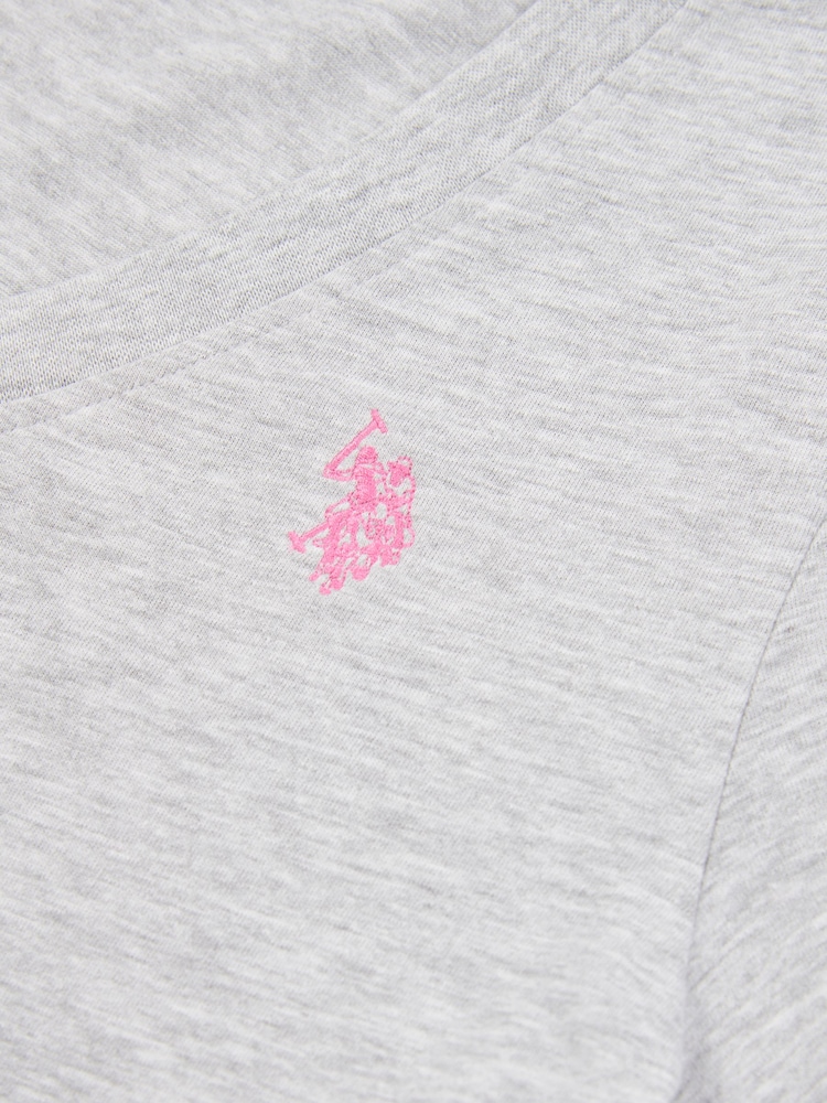 U.S. Polo Assn. Grey Womens Regular Fit V-Neck T-Shirt - Image 7 of 7