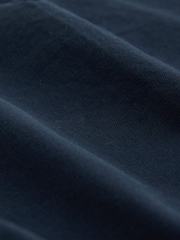 Navy Relaxed Fit Fatigue Pocket Cotton Linen Trousers - Image 8 of 10