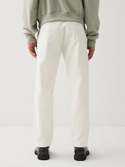 Ecru White Straight Fit Stretch Chinos Trousers - Image 3 of 9