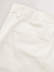 Ecru White Straight Fit Stretch Chinos Trousers - Image 8 of 9
