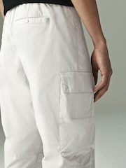 Ecru White Regular Tapered Fit Tech Stretch Utility Cargo Trousers - Image 5 of 9