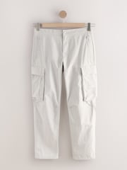 Ecru White Regular Tapered Fit Tech Stretch Utility Cargo Trousers - Image 6 of 9