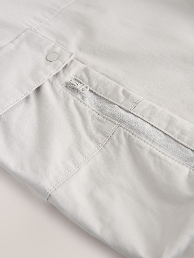 Ecru White Regular Tapered Fit Tech Stretch Utility Cargo Trousers - Image 9 of 9 Ecru White Regular Tapered Fit Tech Stretch Utility Cargo Trousers - Image 9 of 9