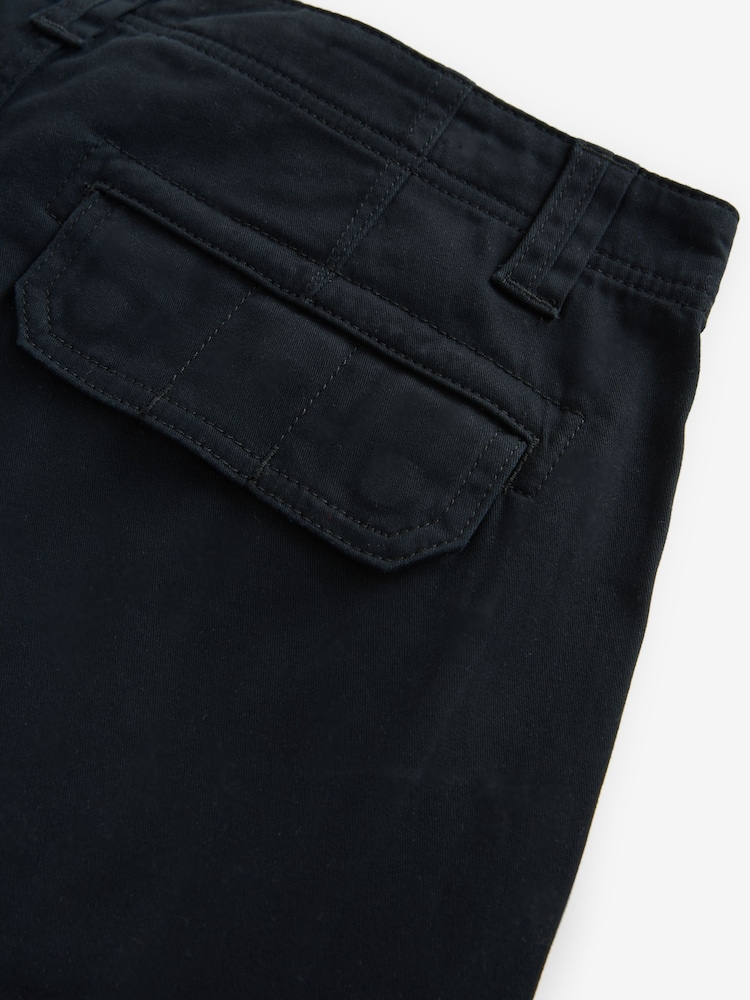 Noir - Coupe ample - Pantalon cargo stretch en coton - Image 10 of 11