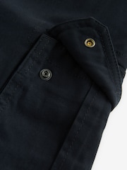 Black Relaxed Fit Cotton Stretch Cargo Trousers - Image 11 of 11