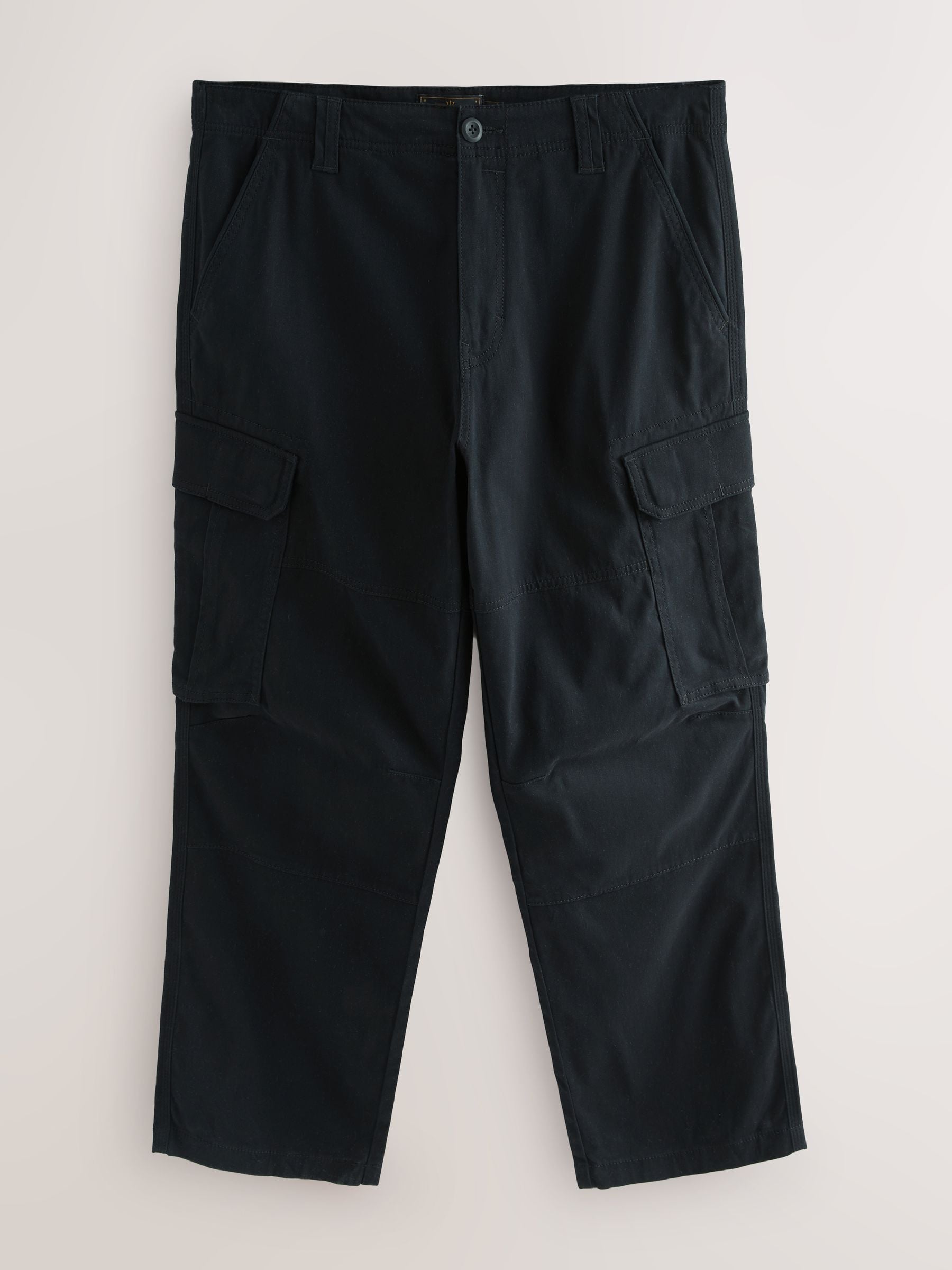 Buy Black Relaxed Fit Cotton Stretch Cargo Trousers from Next USA