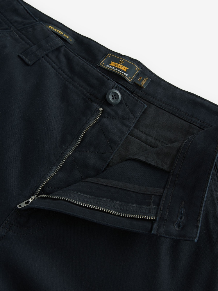 Noir - Coupe ample - Pantalon cargo stretch en coton - Image 9 of 11