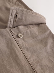 Marrom cogumelo - Calças cargo de Linen e algodão - Imagem 10 de 10