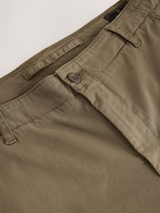 Tan Brown Regular Tapered Fit Textured Chino Trousers - Image 9 of 11