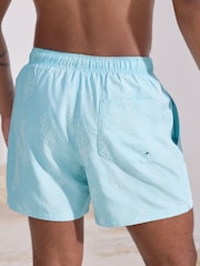 Light Blue Embroidered Swim Shorts - Image 3 of 8
