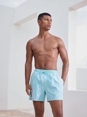 Light Blue Embroidered Swim Shorts - Image 4 of 8