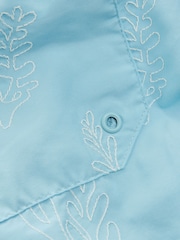 Light Blue Embroidered Swim Shorts - Image 7 of 8