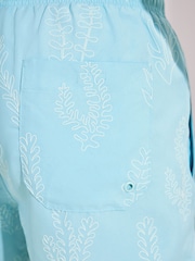 Light Blue Embroidered Swim Shorts - Image 8 of 8