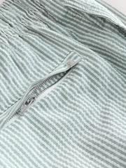 Sage Green Stripe Seersucker Swim Shorts - Image 7 of 8