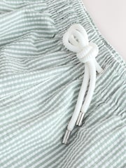 Sage Green Stripe Seersucker Swim Shorts - Image 8 of 8