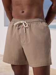 Stone Contrast Stitch Swim Shorts - Image 1 of 6