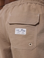 Stone Contrast Stitch Swim Shorts - Image 6 of 6