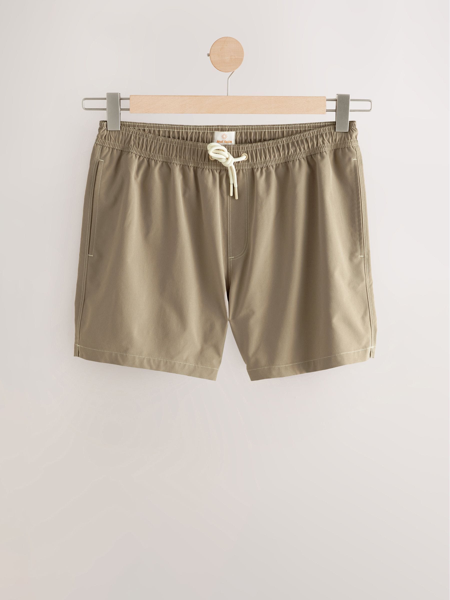 Buy Stone Contrast Stitch Swim Shorts from Next USA