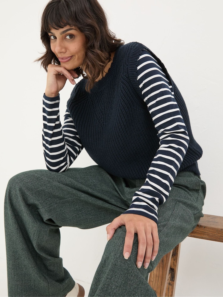 FatFace Navy Heidi 2-in-1 Tank Jersey - Image 3 of 5