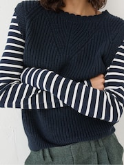 FatFace Navy Heidi 2-in-1 Tank Jersey - Image 4 of 5