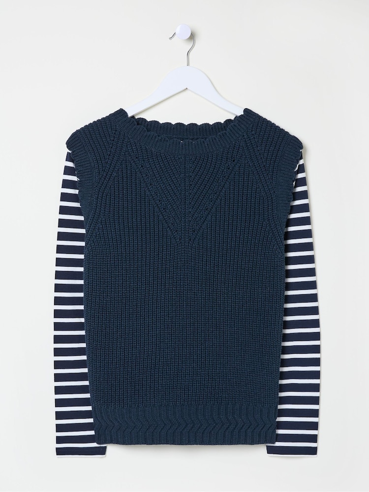 FatFace Navy Heidi 2-in-1 Tank Jersey - Image 5 of 5