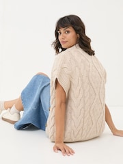 FatFace Neutral Livia Tank Cardigan - Image 2 of 5