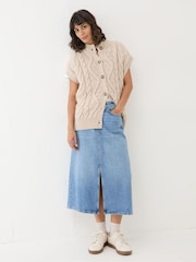 FatFace Neutral Livia Tank Cardigan - Image 3 of 5