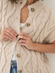 FatFace Neutral Livia Tank Cardigan - Image 4 of 5