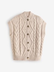 FatFace Neutral Livia Tank Cardigan - Image 5 of 5