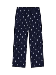 Polo Ralph Lauren Navy 100% Cotton Pyjama Trousers - Image 1 of 2
