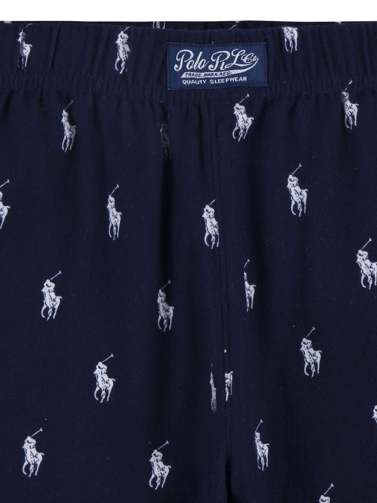 Polo Ralph Lauren Navy 100% Cotton Pyjama Trousers - Image 2 of 2