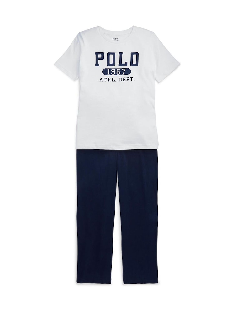 Polo Ralph Lauren Navy 100% Cotton Pyjama Set - Image 2 of 4