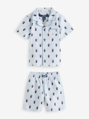 طقم من بيجامة بكُم قصير قطن 100% مُزيّنة بطبعة دب من Polo Ralph Lauren - صورة 1 من 5